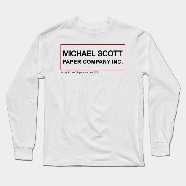 Michael Scott Paper Company Long Sleeve T-Shirt by Secnev